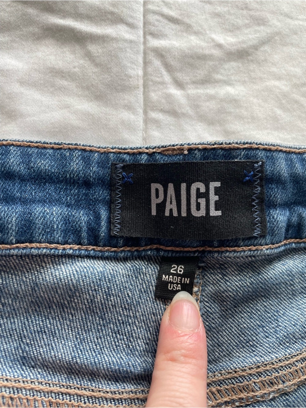 Paige Nellie Wide Leg Cropped Culotte Jeans 26 Effie Blue Casual Classic Chic - Picture 7 of 12